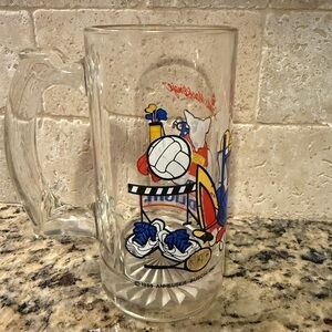 Vintage Budweiser Spuds MacKenzie Beer GLASS MUG 1988 Bud Light Sports, Golf